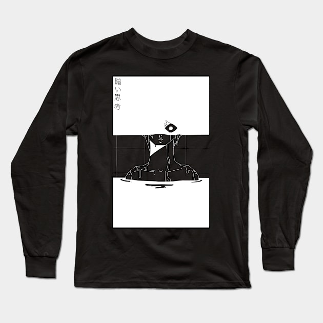 DARK THINKING (White) Long Sleeve T-Shirt by marshiiygtheterrible